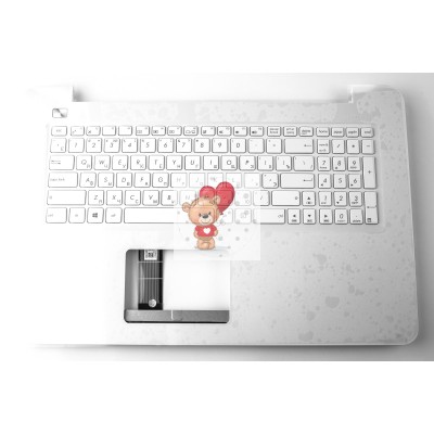 Клавиатура для ноутбука Asus X756UA TopCase Белая P/n: 13NB0A03AM0221 90NB0A03-R30201