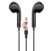 Проводные наушники с микрофоном вкладыши EaePods 3.5 Jack для  Meizu M5c (черные)