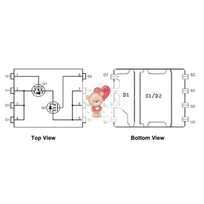 AON6932A N-Channel MOSFET 30V 28A