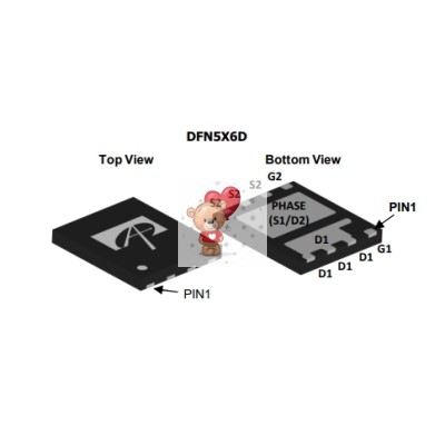 AON6992 Dual N-Channel MOSFET 30V 50A