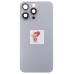 Задняя крышка для Apple iPhone 15 Pro Max в сборе со стеклом камеры (серая) (стекло, логотип) - Премиум