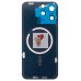 Задняя крышка для Apple iPhone 15 Pro Max в сборе со стеклом камеры (серая) (стекло, логотип) - Премиум