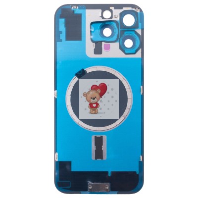 Задняя крышка для Apple iPhone 16 Pro Max в сборе со стеклом камеры Белый (стекло, логотип) - Премиум Задняя крышка для Apple iPhone 16 Pro Max в сборе со стеклом камеры Белый (стекло, логотип) - Премиум