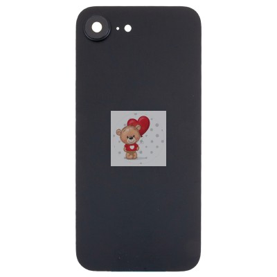 Задняя крышка для Apple iPhone 16e в сборе со стеклом камеры Черный (стекло, логотип) - Премиум Задняя крышка для Apple iPhone 16e в сборе со стеклом камеры Черный (стекло, логотип) - Премиум