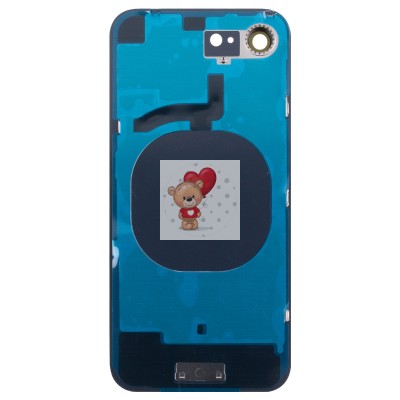 Задняя крышка для iPhone 16e A3408 со стеклом камеры Белый (стекло, логотип) - Премиум