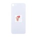 Задняя крышка для iPhone SE 2020 (белая) (стекло, широкий вырез под камеру, логотип) - Премиум