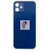 Задняя крышка для Apple iPhone 12 Синий (стекло, узкий вырез под камеру, логотип) - Премиум
