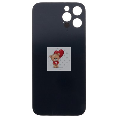 Задняя крышка для Apple iPhone 12 Pro Синий (стекло, узкий вырез под камеру, логотип) - Премиум