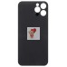 Задняя крышка для Applе iPhone 12 Pro (серая) (стекло, узкий вырез под камеру, логотип)