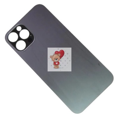 Задняя крышка для iPhone 12 Pro Серый (стекло, широкий вырез под камеру, логотип) - Премиум