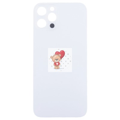 Задняя крышка для Apple iPhone 12 Pro Белый (стекло, узкий вырез под камеру, логотип) - Премиум Задняя крышка для Apple iPhone 12 Pro Белый (стекло, узкий вырез под камеру, логотип) - Премиум