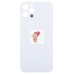 Задняя крышка для Apple iPhone 12 Pro Белый (стекло, узкий вырез под камеру, логотип) - Премиум