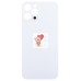 Задняя крышка для iPhone 12 Pro Белый (стекло, широкий вырез под камеру, логотип) - Премиум