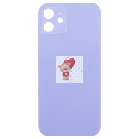 Задняя крышка для Apple iPhone 12 Фиолетовый (стекло, узкий вырез под камеру, логотип) - Премиум Задняя крышка для Apple iPhone 12 Фиолетовый (стекло, узкий вырез под камеру, логотип) - Премиум