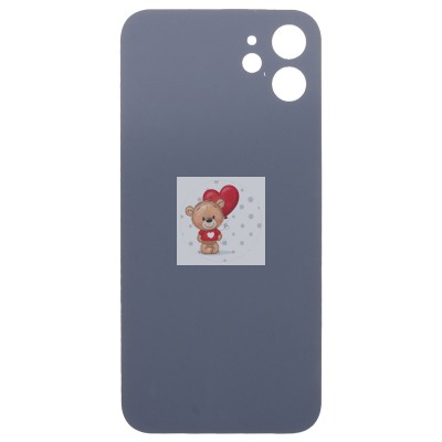 Задняя крышка для Apple iPhone 12 Фиолетовый (стекло, узкий вырез под камеру, логотип) - Премиум Задняя крышка для Apple iPhone 12 Фиолетовый (стекло, узкий вырез под камеру, логотип) - Премиум