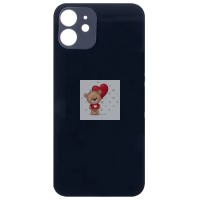 Задняя крышка для iPhone 12 Белый (стекло, широкий вырез под камеру, логотип) - Премиум Задняя крышка для iPhone 12 Белый (стекло, широкий вырез под камеру, логотип) - Премиум