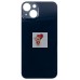 Задняя крышка для Apple iPhone 13 Черный (стекло, узкий вырез под камеру, логотип) - Премиум
