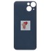 Задняя крышка для Applе iPhone 13 (синяя) (стекло, узкий вырез под камеру, логотип)