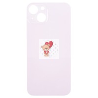Задняя крышка для Apple iPhone 13 Розовый (стекло, узкий вырез под камеру, логотип) - Премиум Задняя крышка для Apple iPhone 13 Розовый (стекло, узкий вырез под камеру, логотип) - Премиум