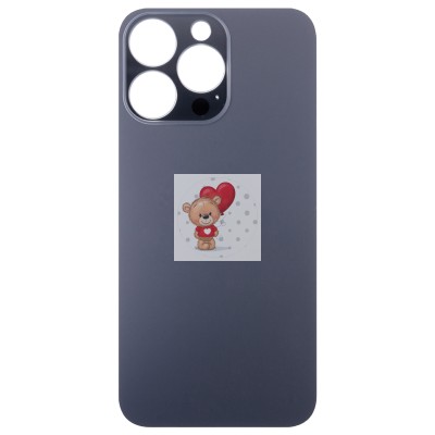 Задняя крышка для Applе iPhone 13 Pro (серая) (стекло, узкий вырез под камеру, логотип)