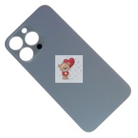Задняя крышка для iPhone 13 Pro Голубой (стекло, широкий вырез под камеру, логотип) - Премиум Задняя крышка для iPhone 13 Pro Голубой (стекло, широкий вырез под камеру, логотип) - Премиум