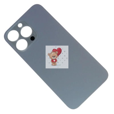Задняя крышка для iPhone 13 Pro Голубой (стекло, широкий вырез под камеру, логотип) - Премиум