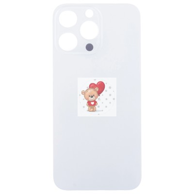 Задняя крышка для Apple iPhone 13 Pro Белый (стекло, узкий вырез под камеру, логотип) - Премиум Задняя крышка для Apple iPhone 13 Pro Белый (стекло, узкий вырез под камеру, логотип) - Премиум