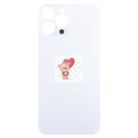 Задняя крышка для iPhone 13 Pro Белый (стекло, широкий вырез под камеру, логотип) - Премиум Задняя крышка для iPhone 13 Pro Белый (стекло, широкий вырез под камеру, логотип) - Премиум