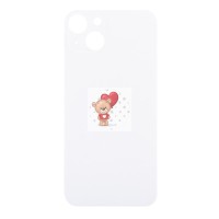 Задняя крышка для Apple iPhone 13 Белый (стекло, узкий вырез под камеру, логотип) - Премиум Задняя крышка для Apple iPhone 13 Белый (стекло, узкий вырез под камеру, логотип) - Премиум