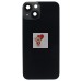 Задняя крышка для Apple iPhone 14 в сборе со стеклом камеры (черная) (стекло, логотип) - Премиум