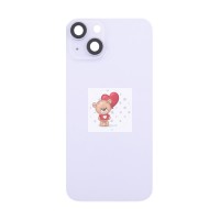 Задняя крышка для Apple iPhone 14 в сборе со стеклом камеры Фиолетовый (стекло, логотип) - Премиум Задняя крышка для Apple iPhone 14 в сборе со стеклом камеры Фиолетовый (стекло, логотип) - Премиум