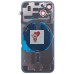Задняя крышка для iPhone 14 стеклом камеры Белый (стекло, MagSafe ориг. шлейф, логотип) - Премиум