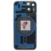Задняя крышка для Apple iPhone 14 в сборе со стеклом камеры (белая) (стекло, логотип) - Премиум