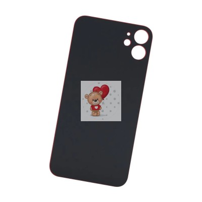 Задняя крышка для iPhone 11 Красный (стекло, широкий вырез под камеру, логотип) - Премиум