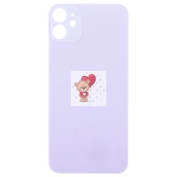 Задняя крышка для Applе iPhone 11 (фиолетовая) (стекло, узкий вырез под камеру, логотип) Задняя крышка для Applе iPhone 11 (фиолетовая) (стекло, узкий вырез под камеру, логотип)