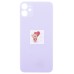 Задняя крышка для Applе iPhone 11 (фиолетовая) (стекло, узкий вырез под камеру, логотип)