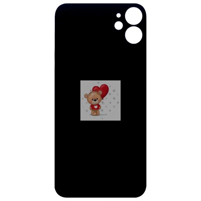 Задняя крышка для Applе iPhone 11 (фиолетовая) (стекло, узкий вырез под камеру, логотип)