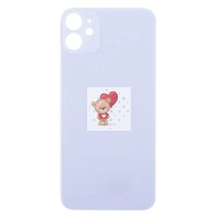 Задняя крышка для iPhone 11 Фиолетовый (стекло, широкий вырез под камеру, логотип) - Премиум Задняя крышка для iPhone 11 Фиолетовый (стекло, широкий вырез под камеру, логотип) - Премиум