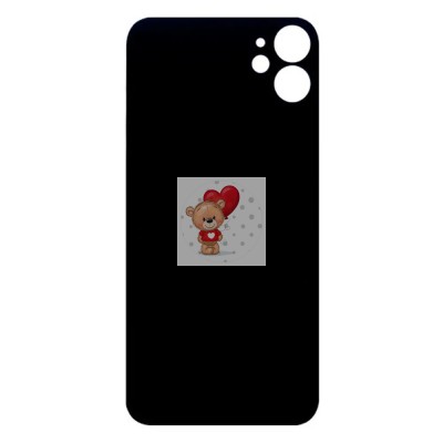 Задняя крышка для iPhone 11 Фиолетовый (стекло, широкий вырез под камеру, логотип) - Премиум