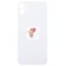 Задняя крышка для Applе iPhone 11 (белая) (стекло, узкий вырез под камеру, логотип)