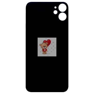 Задняя крышка для Applе iPhone 11 (желтая) (стекло, узкий вырез под камеру, логотип)