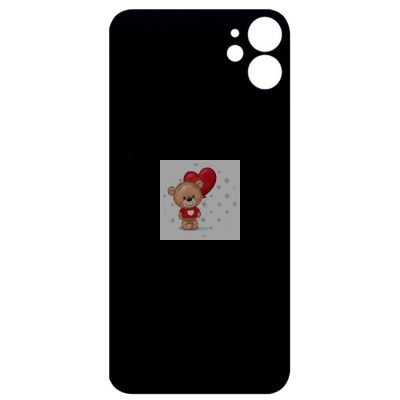 Задняя крышка для iPhone 11 Желтый (стекло, широкий вырез под камеру, логотип) - Премиум