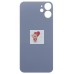 Задняя крышка для iPhone 12 mini Черный (стекло, широкий вырез под камеру, логотип) - Премиум