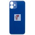 Задняя крышка для iPhone 12 mini Синий (стекло, широкий вырез под камеру, логотип) - Премиум