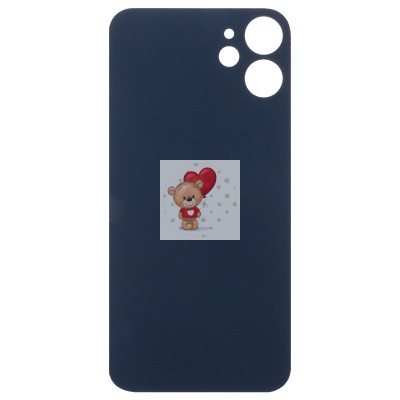 Задняя крышка для Applе iPhone 12 mini (зеленая) (стекло, узкий вырез под камеру, логотип)