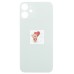 Задняя крышка для iPhone 12 mini Зеленый (стекло, широкий вырез под камеру, логотип) - Премиум