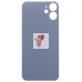 Задняя крышка для iPhone 12 mini Фиолетовый (стекло, широкий вырез под камеру, логотип) - Премиум