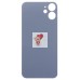 Задняя крышка для iPhone 12 mini Белый (стекло, широкий вырез под камеру, логотип) - Премиум
