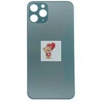 Задняя крышка для iPhone 11 Pro Темно-зеленый (стекло, широкий вырез под камеру, логотип) - Премиум