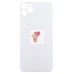 Задняя крышка для iPhone 11 Pro Белый (стекло, широкий вырез под камеру, логотип) - Премиум